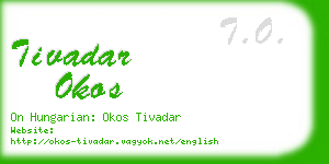 tivadar okos business card